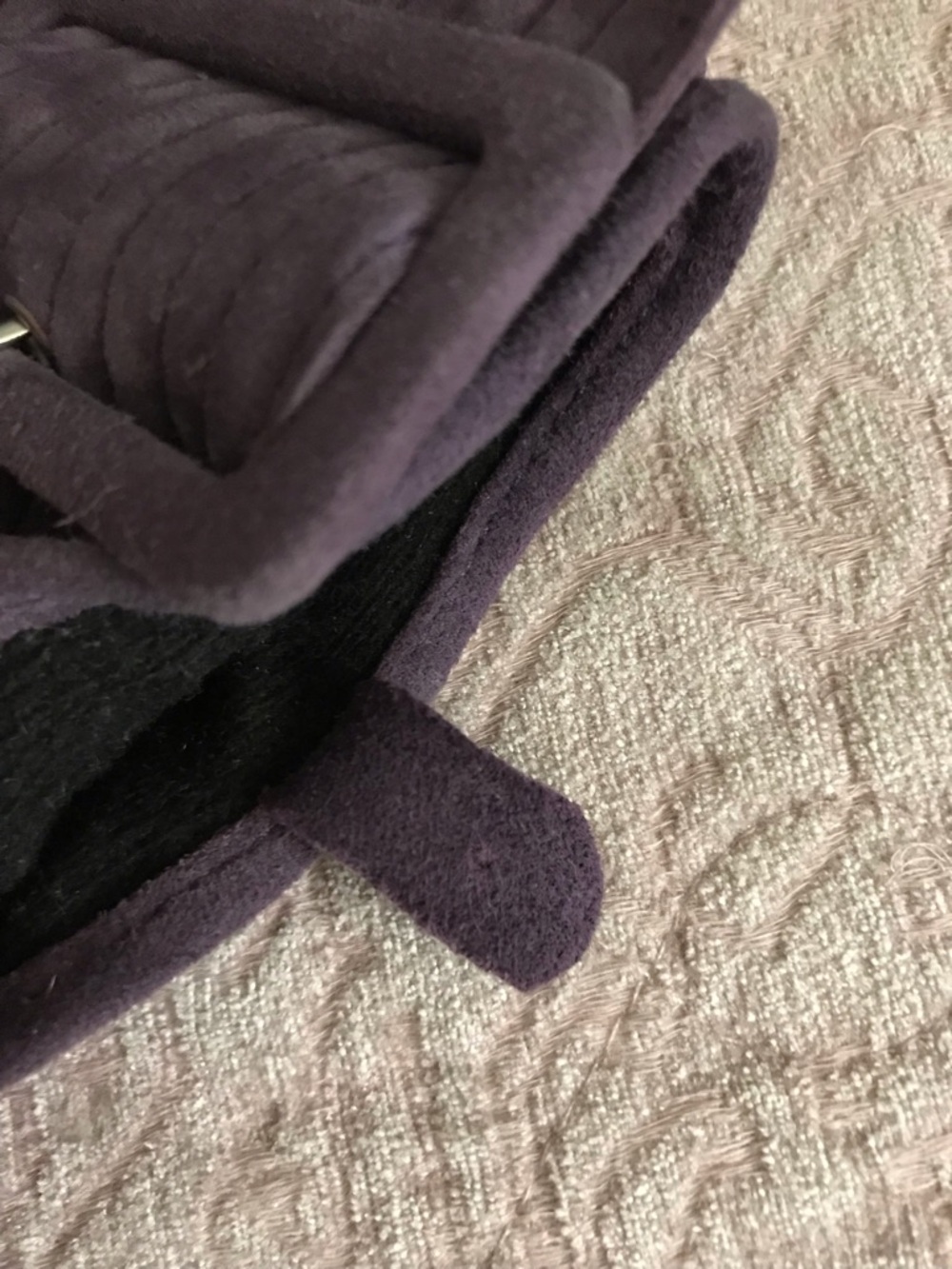 Ralph Lauren Plum Suede Buckle Gloves - Picture 7 of 9
